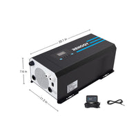 2000W 12V Pure Sine Wave Inverter Charger w/ LCD Display | R-INVT-PCL1-20111S-US - ShopSolarKits.com