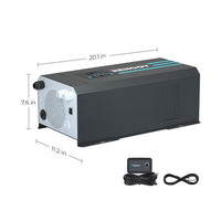 Renogy 3000W 12V Pure Sine Wave Inverter Charger w/ LCD Display - ShopSolar.com