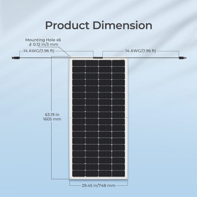 Renogy 200 Watt 12 Volt Flexible Monocrystalline Solar Panel - ShopSolar.com