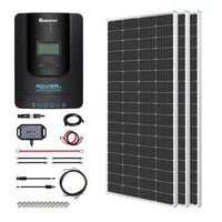 3 x 200W 12V Rigid Solar Panel + Rover 60A MPPT W/ LCD & BT1 Module