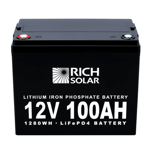 Rich Solar 12V 100Ah LiFePO4 Lithium Iron Phosphate Battery | 10-Year Warranty - ShopSolar.com