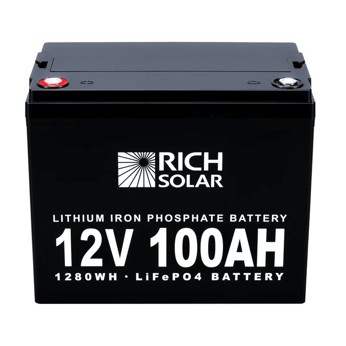 Rich Solar 12V 100Ah LiFePO4 Lithium Iron Phosphate Battery - ShopSolar.com