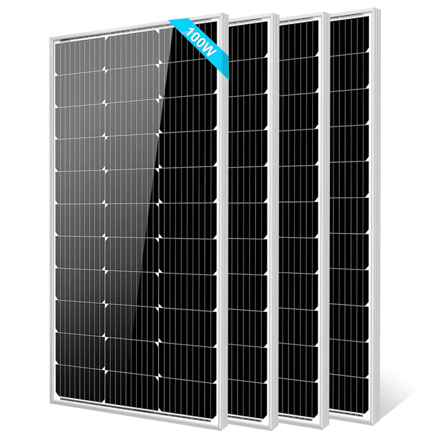 4 x SunGold Power 100 Watt Solar Panels - 12V Monocrystalline | High Efficiency | 25-Year Warranty - ShopSolar.com