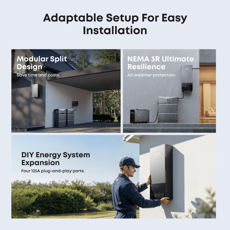 Anker SOLIX Power Dock for E10 Automatic Backup Kit | 10–30 kW Turbo Output | Storm Guard + Smart Grid | NEMA 3R | Easy DIY Install - ShopSolar: Complete Solar Kits + Lifetime Customer Support