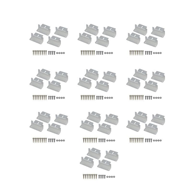 Z-Bracket Sets for Mounting Solar Panels (Choose # of Panels) | 4 x Brackets Per Solar Panel [One Per Corner] | High-Quality Anodized Aluminum - ShopSolar.com