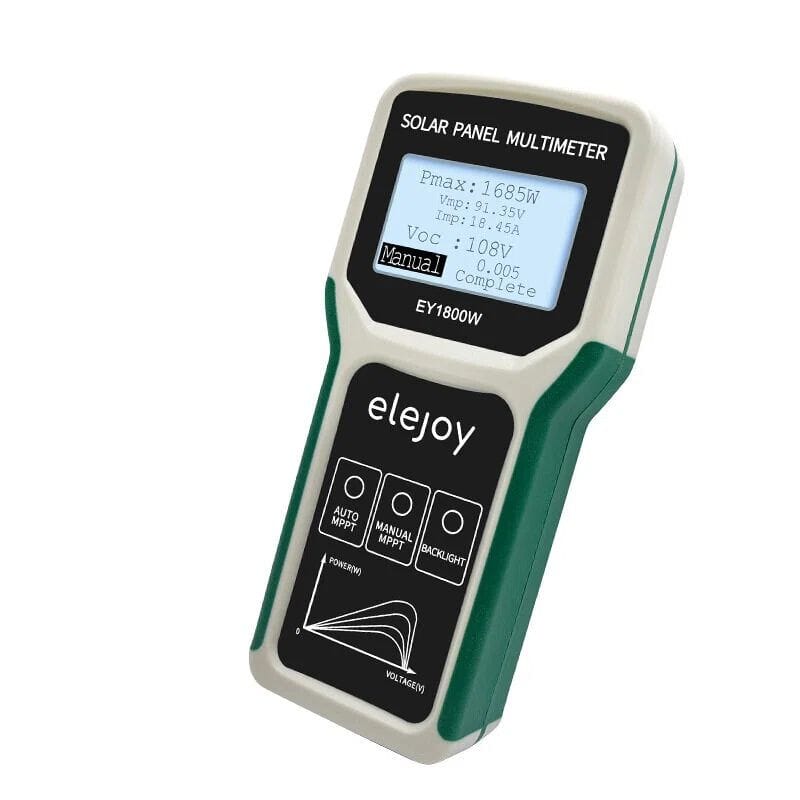 Elejoy 1800W MPPT Solar Panel Multimeter & Watt Meter | Portable PV Performance Tester | No Battery Required | Includes MC-4 & Alligator Clips