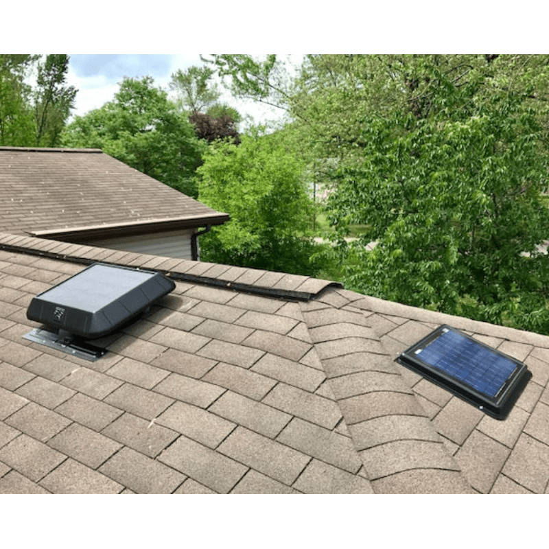 SunRise Solar Attic Fan - Remote Panel | 30W or 45W | Flat or Curb Base | Cools Up to 2,800 Sq Ft | Made in USA | 25-Year Warranty - ShopSolar: Complete Solar Kits + Lifetime Customer Support