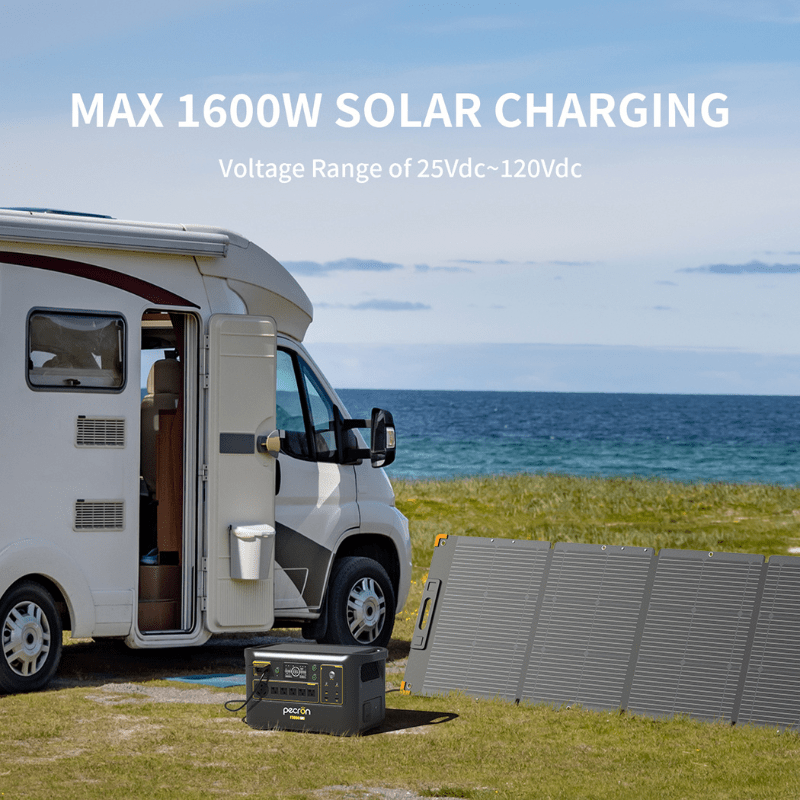 Pecron F3000 LFP Portable Power Station | 3,600W Inverter & 3,072Wh LiFePO4 | Fast Charging + Expandable | Solar & AC Recharge | 5-Year Warranty - ShopSolar: Complete Solar Kits + Lifetime Customer Support
