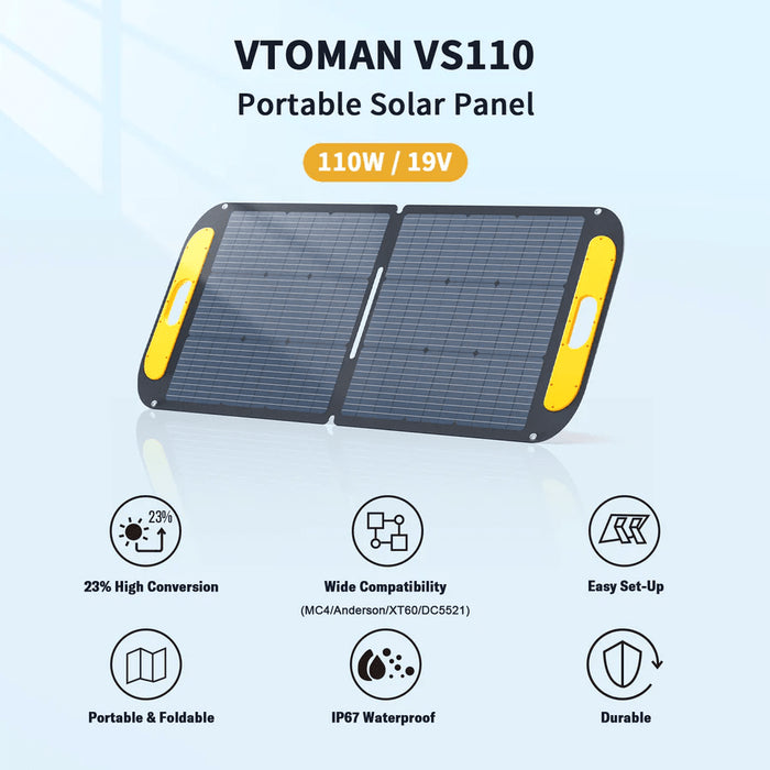 VTOMAN 110W Foldable Portable Solar Panels - ShopSolar.com