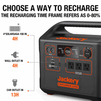 Jackery 1500 Explorer Portable Power Station 1,534Wh / 1,800W Lithium Solar Generator - ShopSolarKits.com