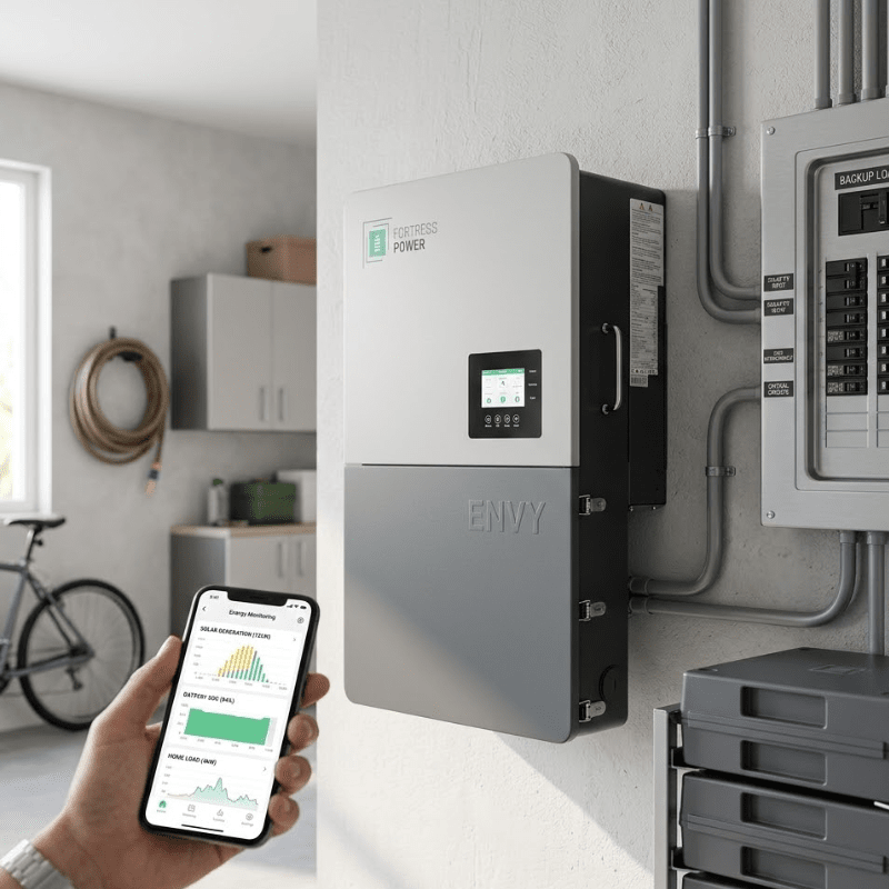Fortress Power Envy Duo 21 Hybrid Inverter | 48V | 25kW PV Input | 12kW Backup | 240V Split-Phase & 208V 3-Phase | Parallel to 120kW | 10-Year Warranty - ShopSolar: Complete Solar Kits + Lifetime Customer Support