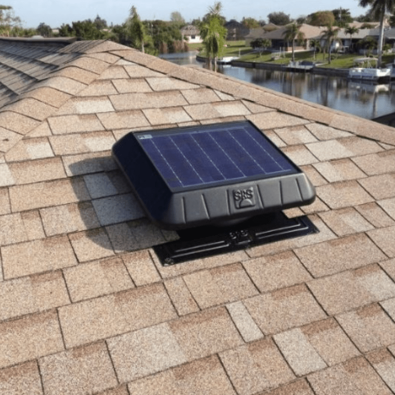 SunRise Solar Attic Fan with Integrated Solar Panel | 30W–45W Options | Flat or Curb Base | Up to 2,800 sq/ft Cooling - ShopSolar: Complete Solar Kits + Lifetime Customer Support