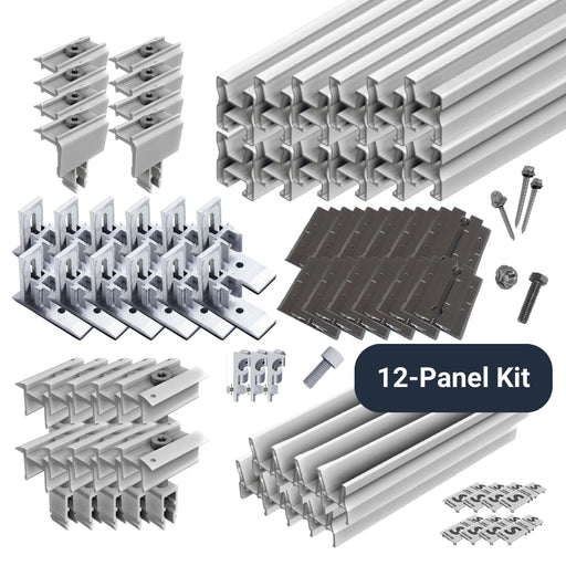 Solar Panel Roof Rack Kit | 6 / 12 / 18 / 24 x 300-400W Solar Panels | Choose # of Panels - ShopSolar.com