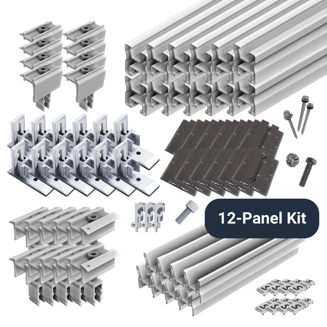 IronRidge Solar Panel Roof Rack Kit | 6 / 8 / 12 / 18 / 24 / 36 Panel ...
