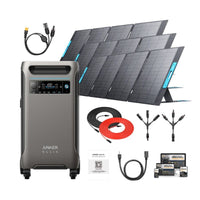 Anker SOLIX F3800 Branded Kits: 3,840Wh / 6,000W Solar Power Station + Anker 400W Solar Panels | Choose Your Bundle | 5-Year Warranty | Complete Solar Kit - ShopSolar.com