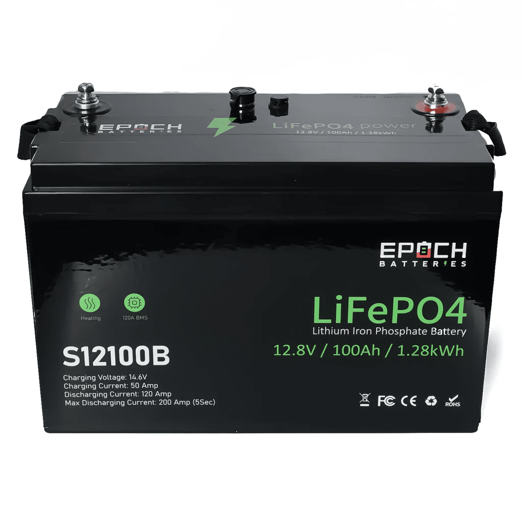 12V 50Ah Heated Bluetooth LiFePO4 Epoch Battery