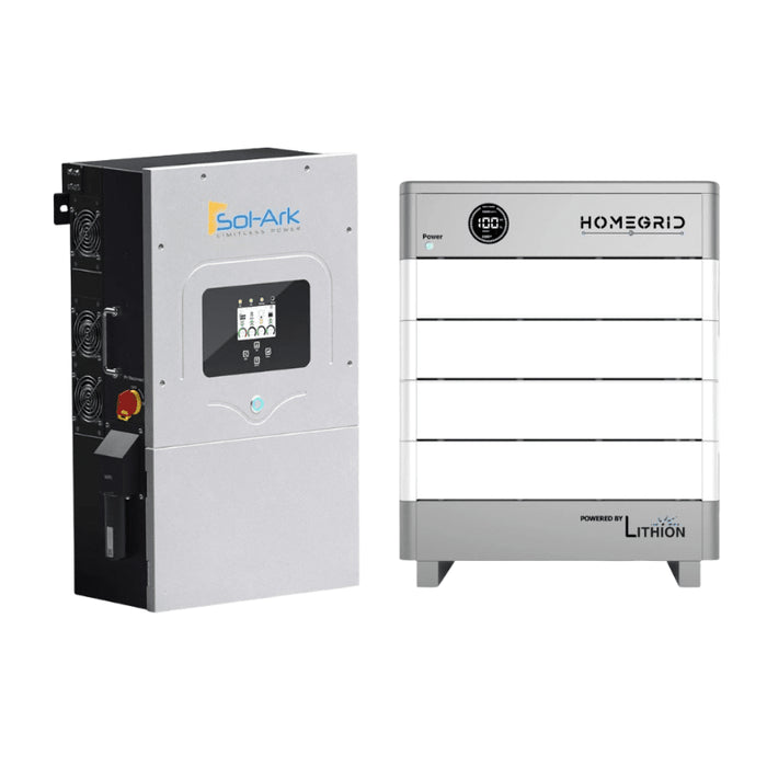 Sol-Ark 12K + HomeGrid LiFeP04 Battery Bank | Off-Grid Solar Power | 10-Year Warranty - ShopSolar.com