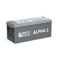 Rich Solar 12V 200Ah LiFePO4 Lithium Iron Phosphate Battery w/ Internal Heating and Bluetooth Function | ALPHA 2 | ALPHA 2 LITE | ALPHA 2 PRO - ShopSolar.com