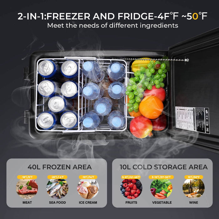 Bouge RV 12V 53 Quart (50L) Portable Fridge Car Freezer - ShopSolar.com