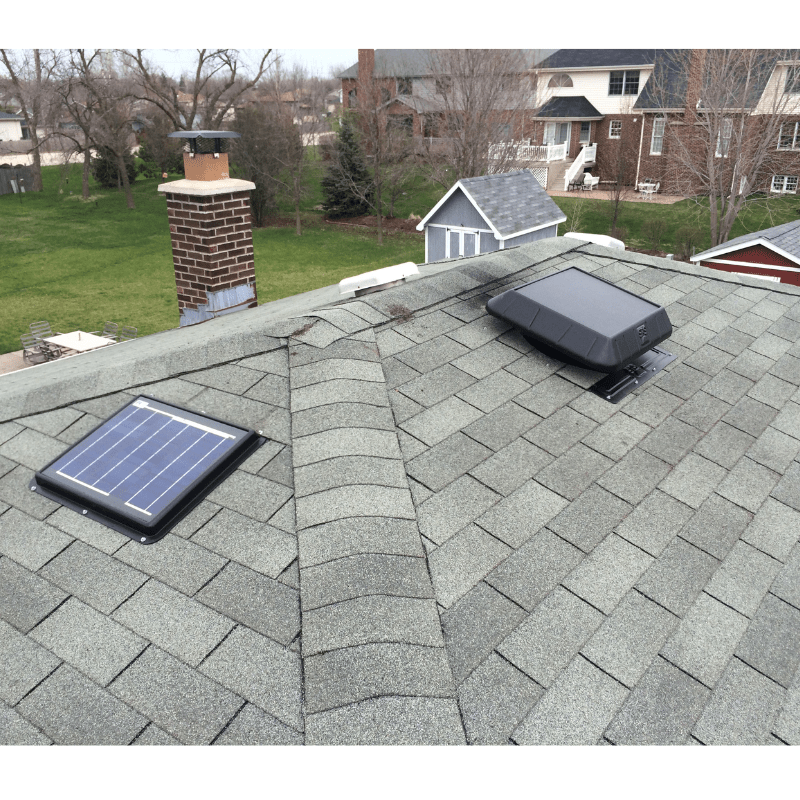 SunRise Solar Attic Fan - Remote Panel | 30W or 45W | Flat or Curb Base | Cools Up to 2,800 Sq Ft | Made in USA | 25-Year Warranty - ShopSolar: Complete Solar Kits + Lifetime Customer Support