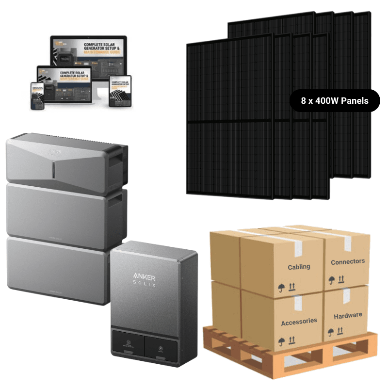 12kWh / 8 x 400W Solar Panels / Manual