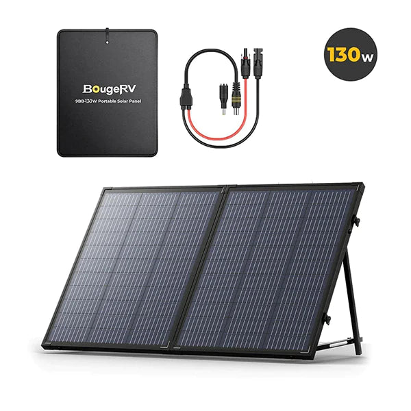 BougeRV 130W Mono Portable Solar Panel - ShopSolar.com