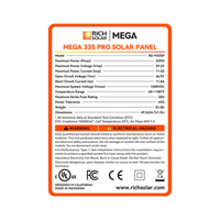 Rich Solar MEGA 335W PRO Solar Panel | 25-Year Output Warranty - ShopSolar: Complete Solar Kits + Lifetime Customer Support