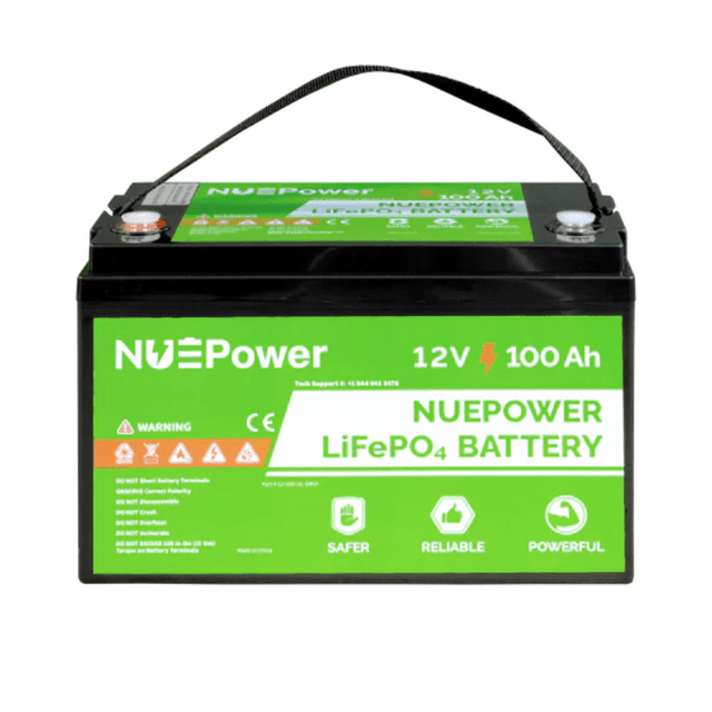 NUEPower 12V 100Ah LiFePO4 Battery | 1,280Wh | UL 1973 Certified | Bluetooth App | 5-Year Warranty - ShopSolar: Complete Solar Kits + Lifetime Customer Support