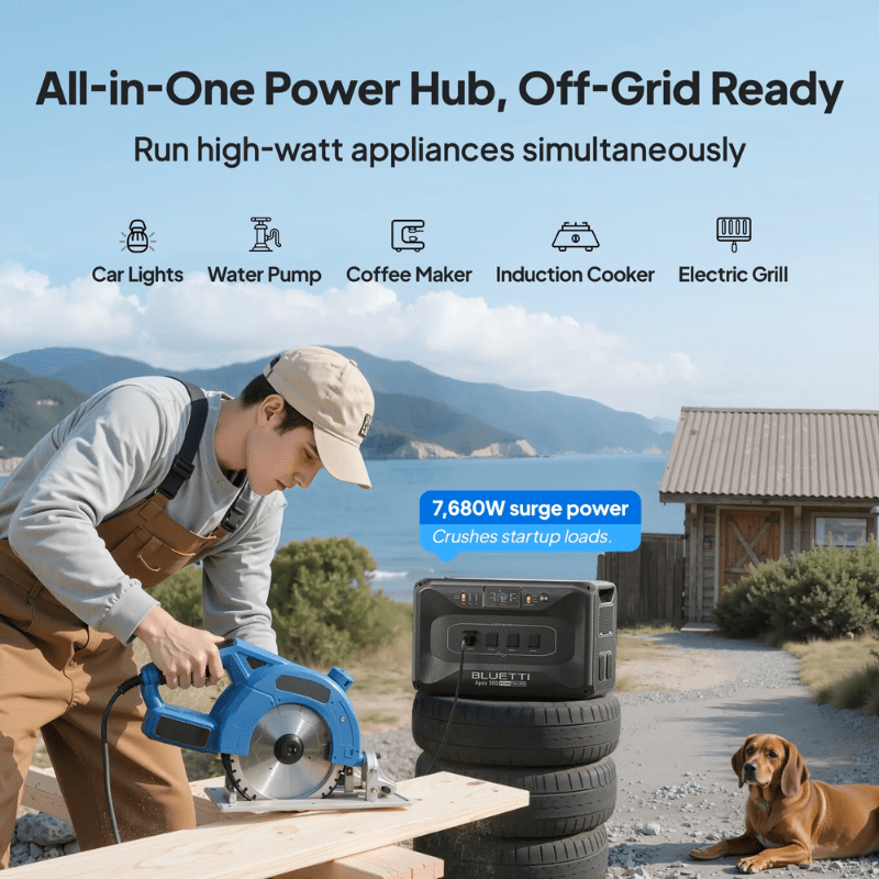 BLUETTI [APEX 300] Modular Power Station | 3,840W / 2,765Wh | 120V/240V Dual Voltage | 5-Year Warranty | Choose Your Bundle - ShopSolar: Complete Solar Kits + Lifetime Customer Support