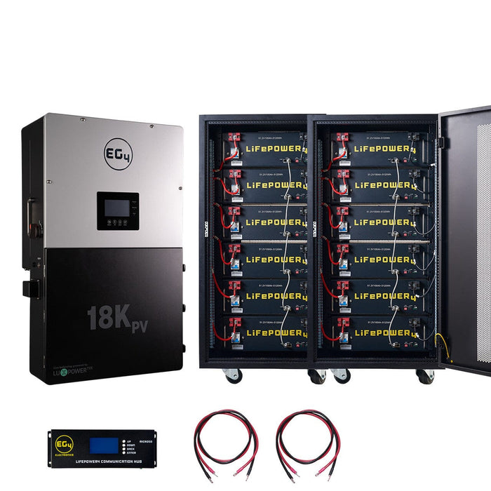 EG4 18KPV Hybrid Inverter System Bundle - 61.44kWH EG4 Lithium Powerwall - ShopSolar.com