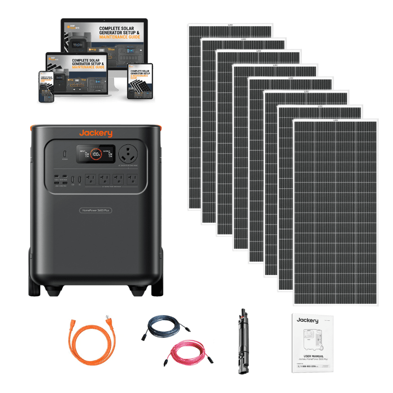 Jackery HomePower 3600 Solar Generator Kits | 3,580Wh | 3,600W Output | Quad/Hex/Octo 800W–1,600W Rigid Solar | <20ms UPS | 2-Year Warranty - ShopSolar: Complete Solar Kits + Lifetime Customer Support