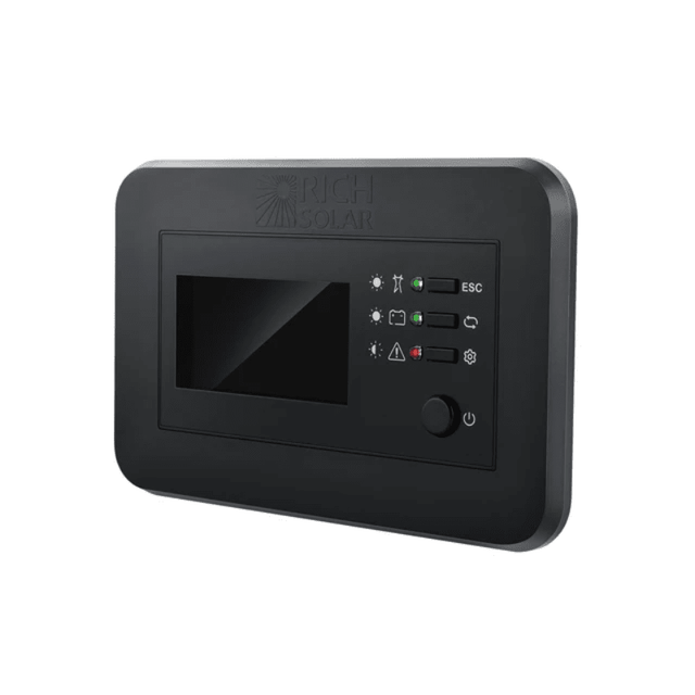 Rich Solar Inverter Remote Control | LCD Display | Nova Pure, Switch & Supercharger Compatible | Flush Mount | Wired Control - ShopSolar.com