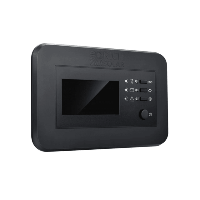 Rich Solar Inverter Remote Control | LCD Display | Nova Pure, Switch & Supercharger Compatible | Flush Mount | Wired Control - ShopSolar.com
