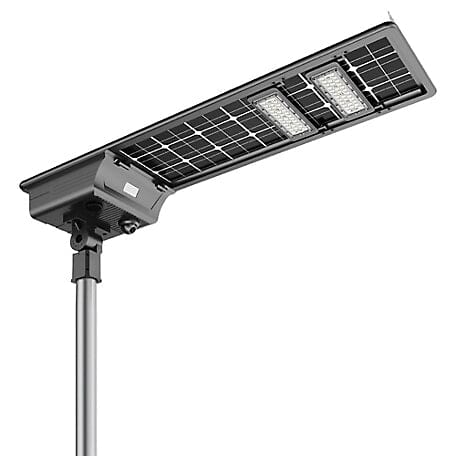 Solar LED Street Light 50 Watt 10091 Lumens 5000K Smart Street Light Parking Lot Light Solar All in One Street Light | 3 Years Warranty - ShopSolar.com