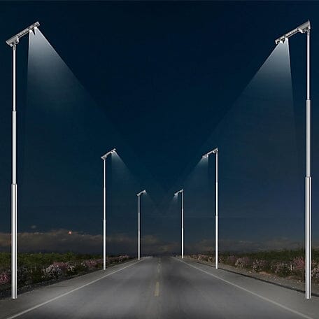 PROVENCE Solar LED Street Light 50 Watt 10091 Lumens 5000K Smart Street Light Parking Lot Light Solar All in One Street Light | 3 Years Warranty - ShopSolarKits.com