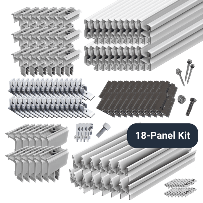 Solar Panel Roof Rack Kit | 6 / 12 / 18 / 24 x 300-400W Solar Panels | Choose # of Panels - ShopSolar.com