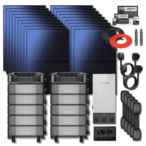 EcoFlow DELTA PRO [ULTRA] Home Backup Kits - 14,400-21,600W Output / 60kWh-90kWh Lithium Battery | 6,400W-12,000W Solar Panels | 5-Year Warranty | Choose Your Bundle - ShopSolar.com
