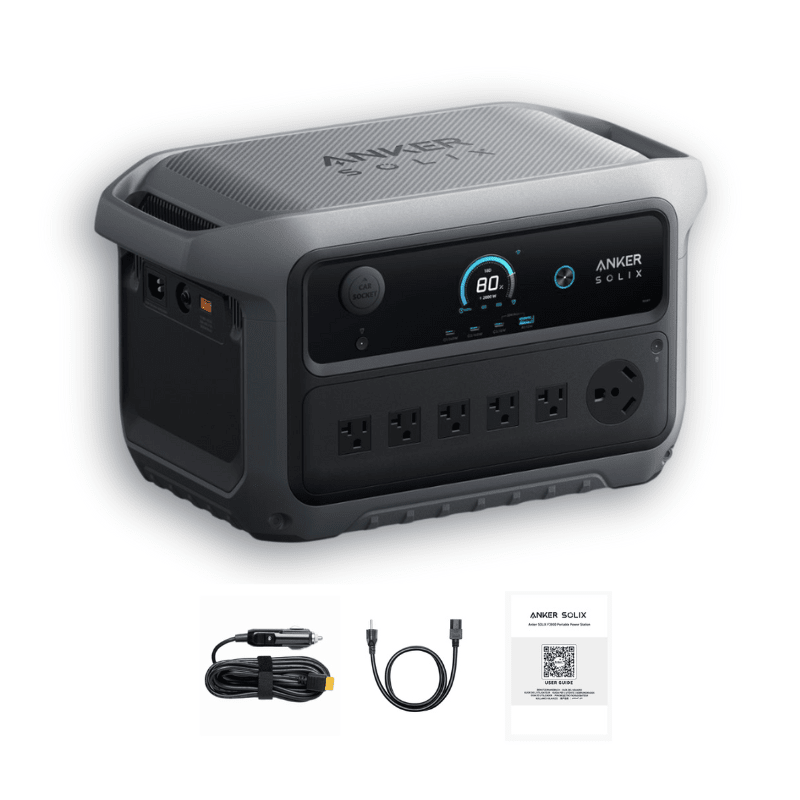 Anker SOLIX C2000 Gen2 Portable Power Station | 2,048Wh / 2,400W (4,000W Peak) | 58-Min UltraFast Recharge | Expandable to 4kWh | Choose Your Bundle | 5-Year Warranty - ShopSolar: Complete Solar Kits + Lifetime Customer Support