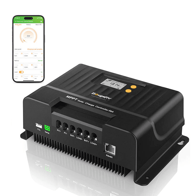 BougeRV 60A MPPT Solar Charge Controller with Bluetooth 12V/24V - ShopSolar.com