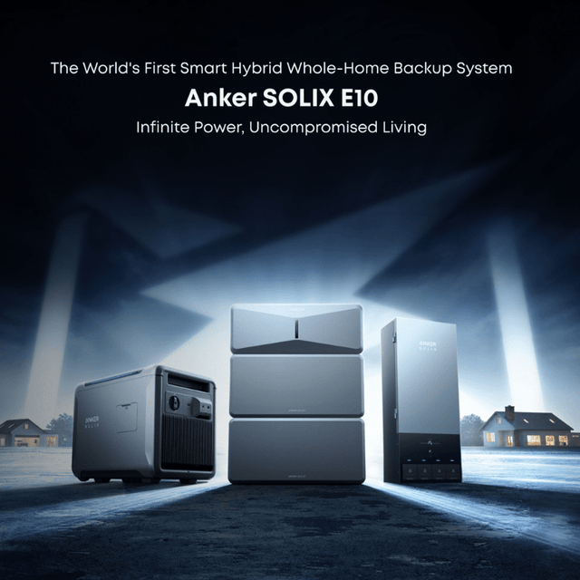Anker SOLIX E10 Whole Home Backup System | 6-18kWh LiFePO4 Battery | 10-30 kW Turbo Output | Smart Grid & Storm-Guard - ShopSolar: Complete Solar Kits + Lifetime Customer Support