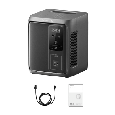 EcoFlow DELTA 3 1000 Air | 960Wh Portable Power Station | 10ms UPS Backup | 500W AC Output + 1,000W X-Boost | Fast Solar + AC Charging | 2-Year Warranty - ShopSolar: Complete Solar Kits + Lifetime Customer Support