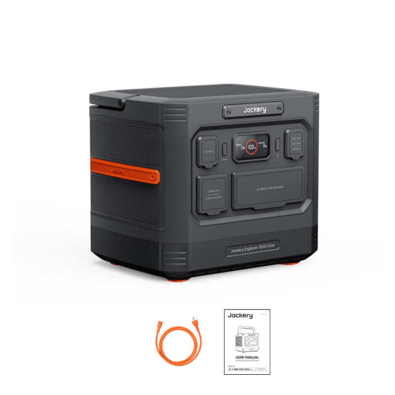 Jackery Explorer 1500 Ultra Solar Generator Custom Kits | 1,536Wh | 1,800W Output | 3,600W Peak | IP65 Rugged | 5-Year Warranty - ShopSolar: Complete Solar Kits + Lifetime Customer Support