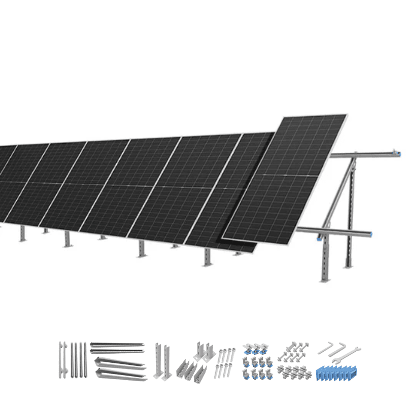 Sungold Power Modular Ground Mount Brackets for 2 × 400W–590W Solar Panels | Heavy-Duty Steel | Adjustable Tilt 20°–40° | Expandable Rack System - ShopSolar: Complete Solar Kits + Lifetime Customer Support