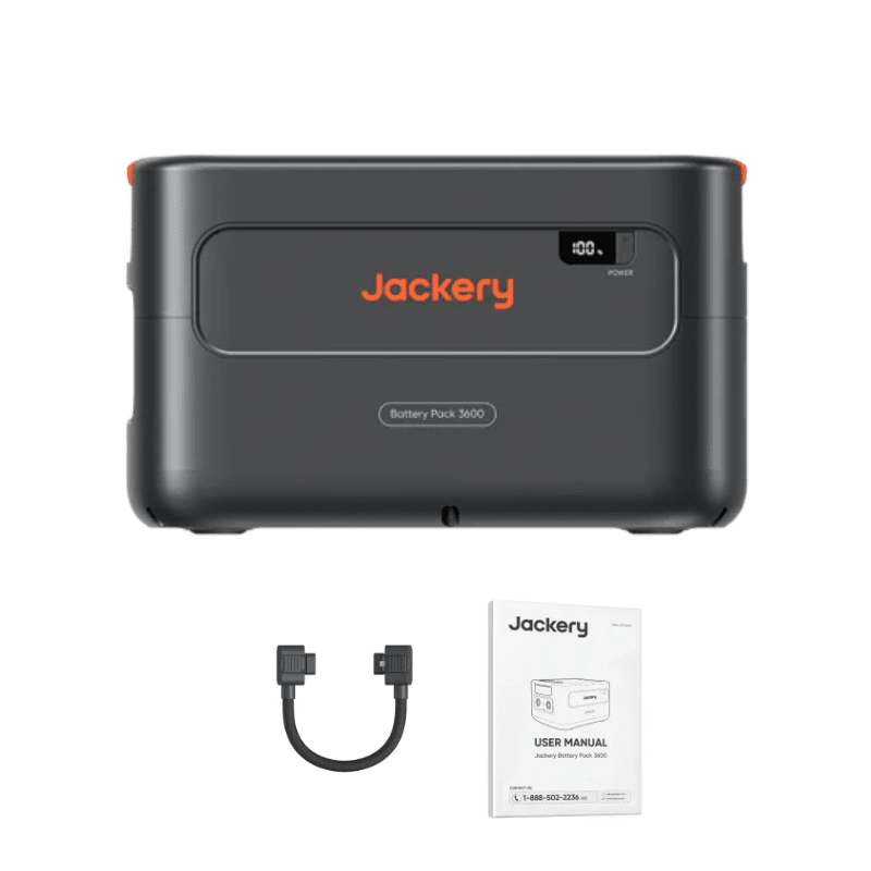 Jackery  HP3600 Plus Expansion Battery Pack | 3,584Wh Expandable LiFePO4 Battery | Add-On for Jackery Explorer 3000 Pro & 2000 Plus | 5-Year Warranty - ShopSolar: Complete Solar Kits + Lifetime Customer Support