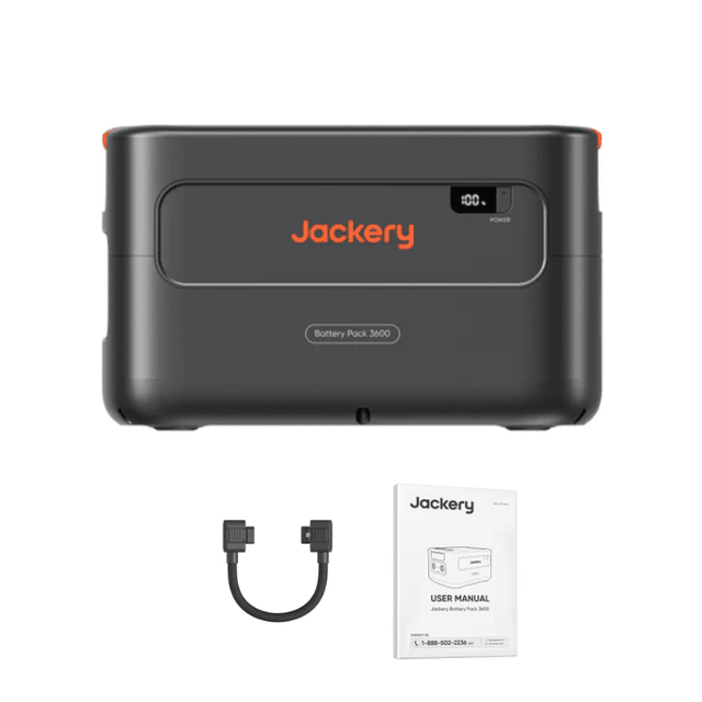 Jackery Battery Pack 3600 Plus | 3,584Wh Expandable LiFePO4 Battery | Add-On for Jackery Explorer 3000 Pro & 2000 Plus | 5-Year Warranty - ShopSolar.com