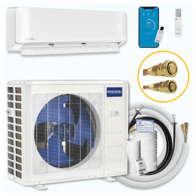 MRCOOL DIY 18,000 BTU 5th Gen Ductless Mini Split Heat Pump | 22.5 SEER2 | 230V | Heats & Cools Up to 750 Sq. Ft. | Smart Control + DIY Install | Lifetime Warranty - ShopSolar.com