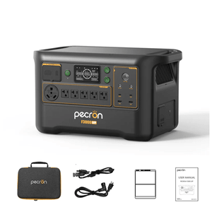 Pecron F3000 LFP Portable Power Station | 3,600W Inverter & 3,072Wh LiFePO4 | Fast Charging + Expandable | Solar & AC Recharge | 5-Year Warranty - ShopSolar: Complete Solar Kits + Lifetime Customer Support