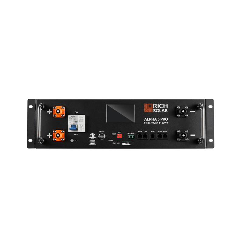 Life Time Alpha Racks Rich Solar ALPHA 5 PRO Server Rack Battery | 51.2V 100Ah LiFePO4 Batte ...
