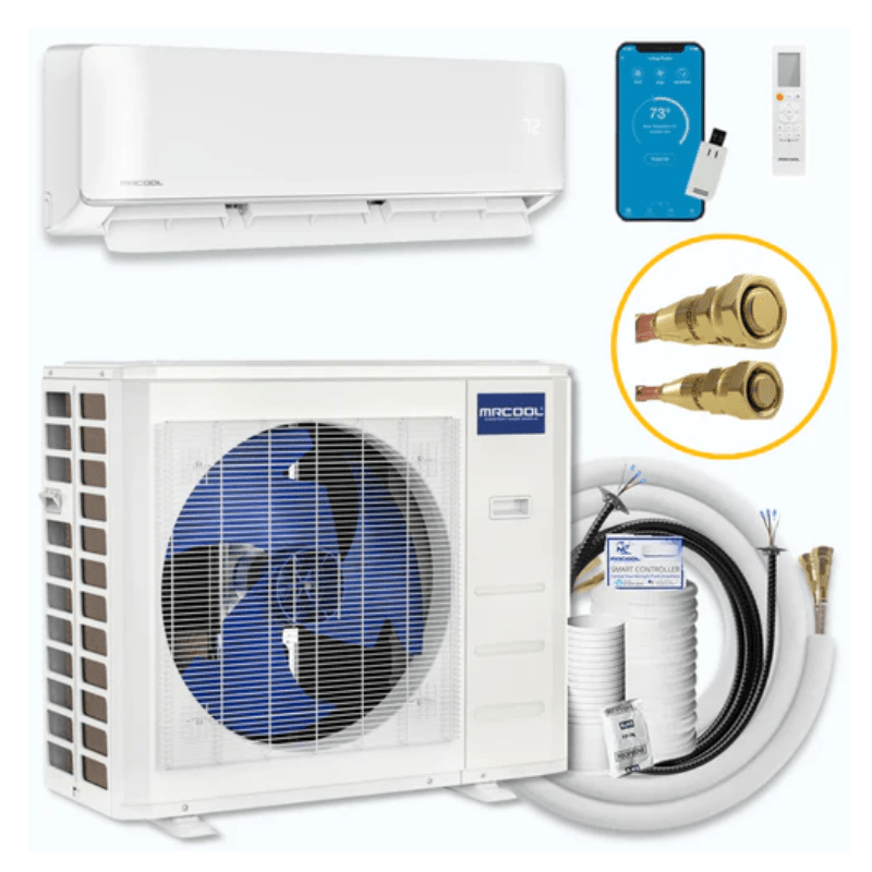 MRCOOL DIY 12,000 BTU Mini Split Heat Pump System | 5th Gen | 115V | 23.5 SEER2 | Cools & Heats Up to 550 Sq. Ft. | DIYPro Cable + 25' Line Set | Lifetime Warranty - ShopSolar: Complete Solar Kits + Lifetime Customer Support