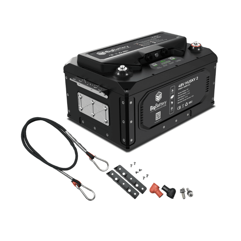 BigBattery HUSKY 2 PWR | 48V 5.12kWh LiFePO4 Battery | High Power | IP65 | Self-Heating | Golf Cart, UTV & Utility Ready | 10-Year Warranty - ShopSolar: Complete Solar Kits + Lifetime Customer Support
